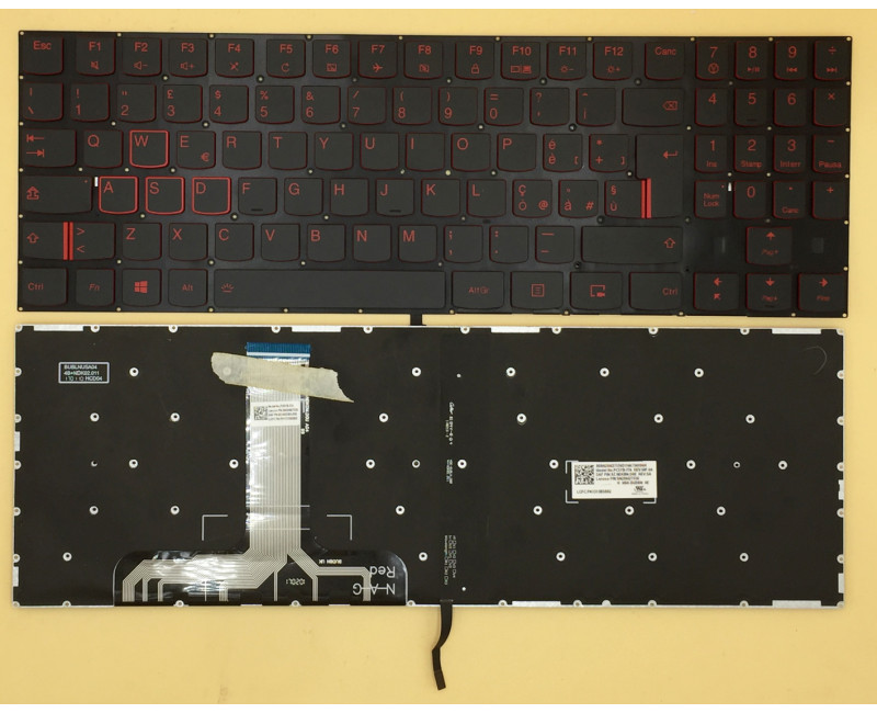 Lenovo Legion Y520-15IKB Y720-15IKB R720-15IKB red key backlit Italian IT keyboard - additional view 