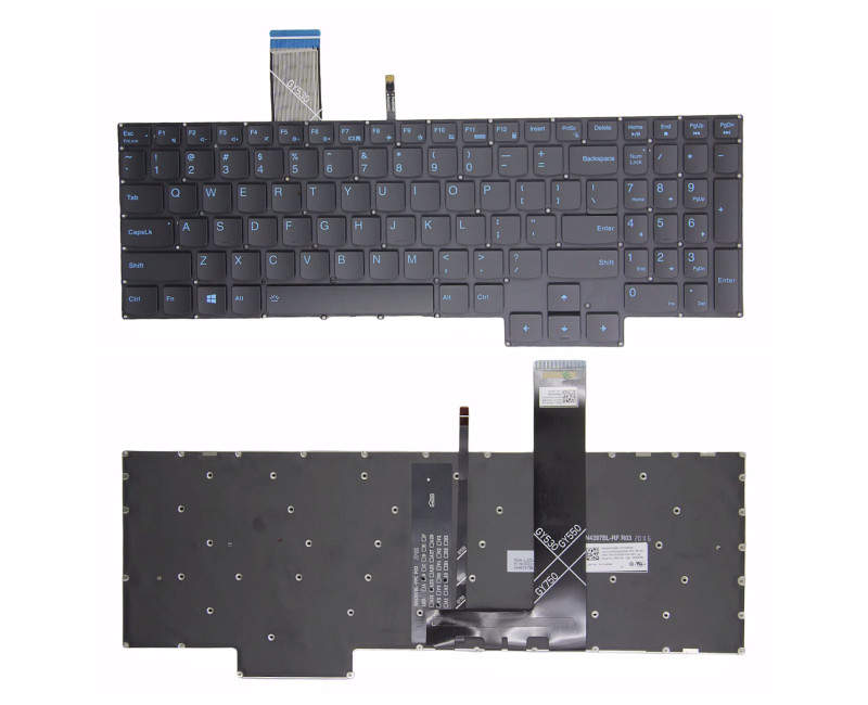 Lenovo Legion 5 17ACH6 17ACH6H 17ITH6 17ITH6H, blue word backlit US keyboard - additional view 