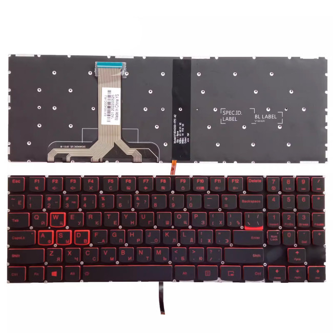 Lenovo R720 Y520 Legion Y720 R720-15IKB red backlit Russian RU keyboard - main product image
