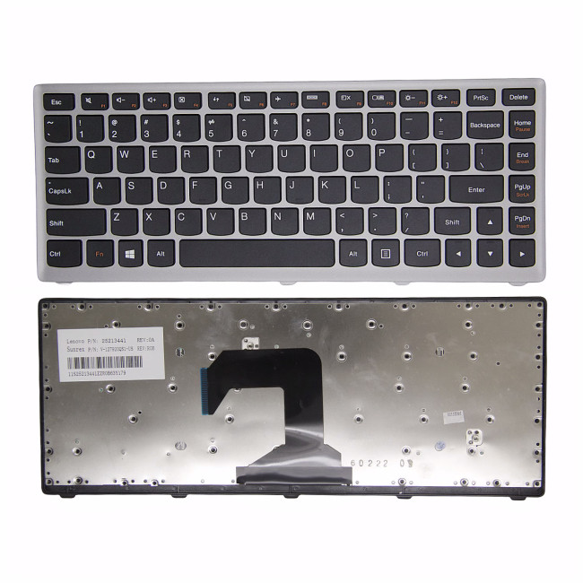 Lenovo S400 S405 S300 S410 S310 S415 S435 S436 S40-70 M40-70 M40-80 silver frame US keyboard - main product image