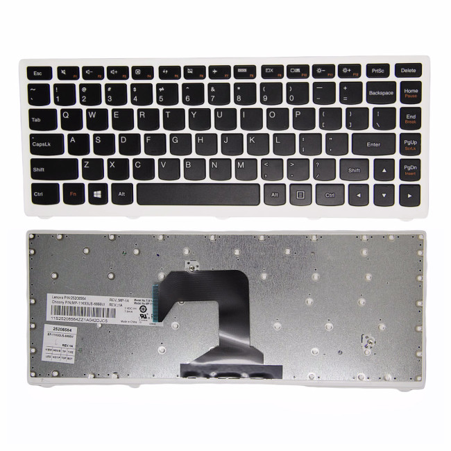 Lenovo S400 S405 S300 S410 S310 S415 S435 S436 S40-70 M40-70 M40-80 white frame US keyboard - main product image
