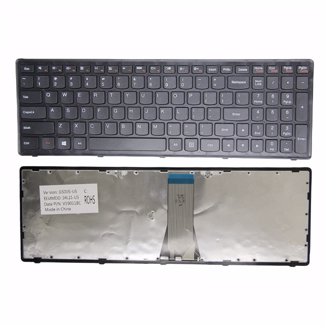 Lenovo S500 G500S G505S Z501 S510P Z505 Z510 FLEX 15 black US keyboard OEM - main product image