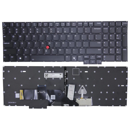 Lenovo Thinkpad E16 Gen 1, Thinkpad E16 Gen 2, black backlit US keyboard AI - main product image