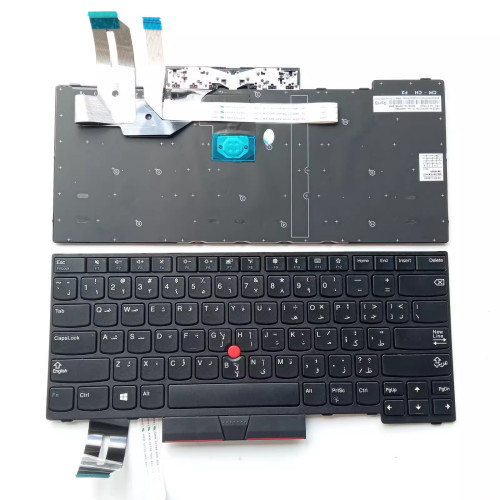 Lenovo Thinkpad E480 E485 E490 T480S T490 T495 trackpoint Arabic AR keyboard | LT-14377 - additional view 