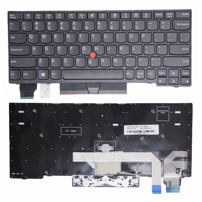 Lenovo Thinkpad X280 A285 X390 X395, X13 Gen 1, L13 Gen 1 Gen 2, L13 yoga Gen 1 black frame with trackpoint US keyboard OEM - main product image