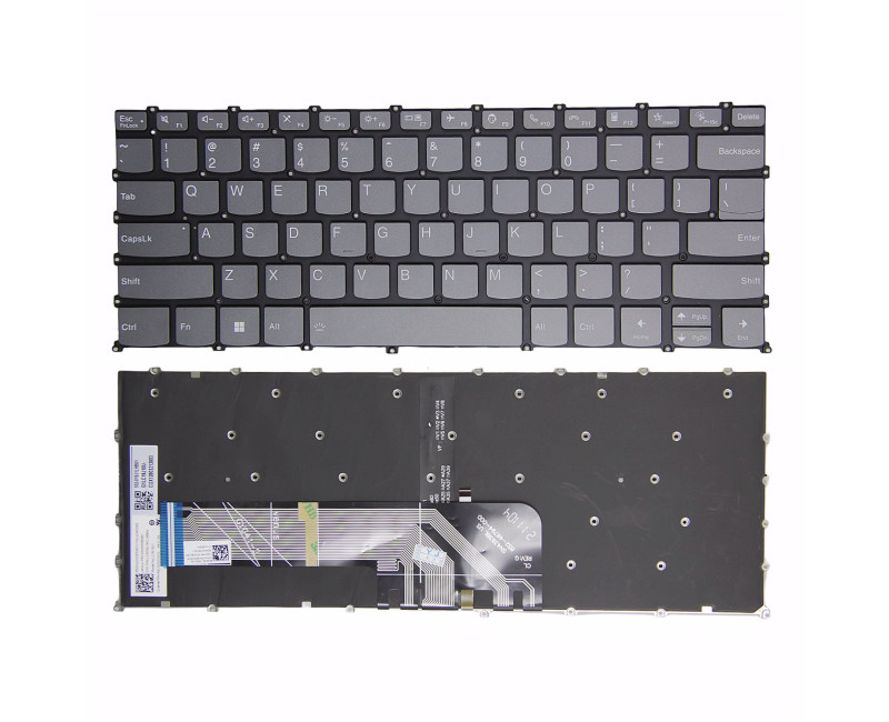 Lenovo XIAOXIN 14 IAH8 IRL8 ABR8 Slim 5 14 2023 gray backlit F10 call US keyboard - additional view 