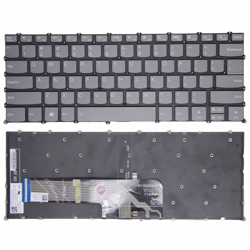 Lenovo XIAOXIN 14 IAH8 IRL8 ABR8 Slim 5 14 2023 gray backlit F10 lock US keyboard - main product image