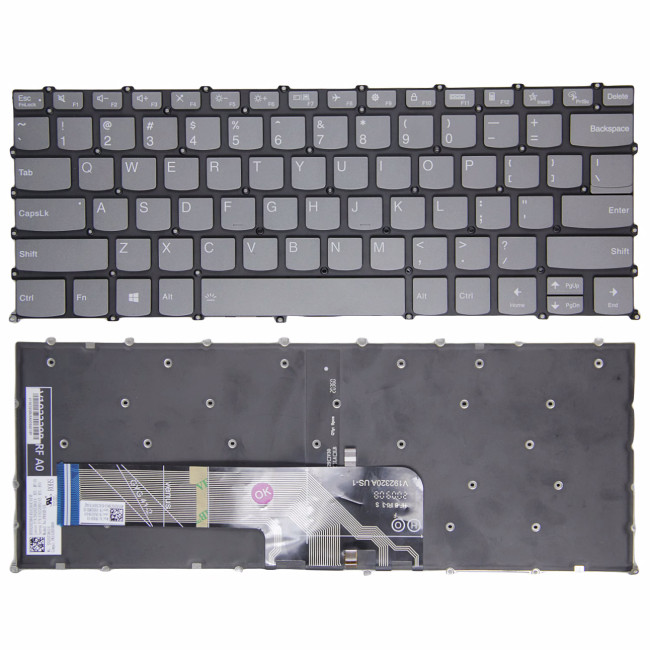 Lenovo XIAOXIN 14 IAH8 IRL8 ABR8 Slim 5 14 2023 gray backlit F10 lock US keyboard - main product image