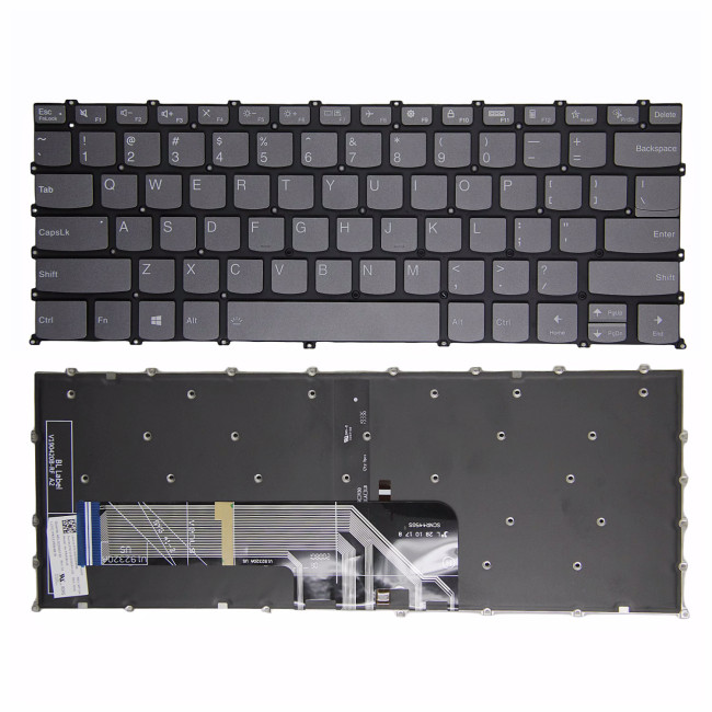 Lenovo XIAOXIN 14 IAH8 IRL8 ABR8 Slim 5 14 2023 gray backlit F10 lock US keyboard high copy - main product image