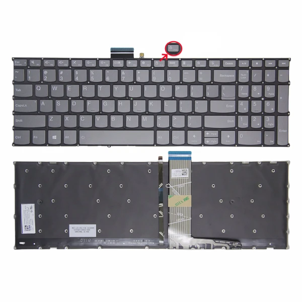 Lenovo XIAOXIN 16 IRL8 ABR8 IAH8 Slim 5 16 15P IMH F10 lock gray backlit US keyboard - main product image