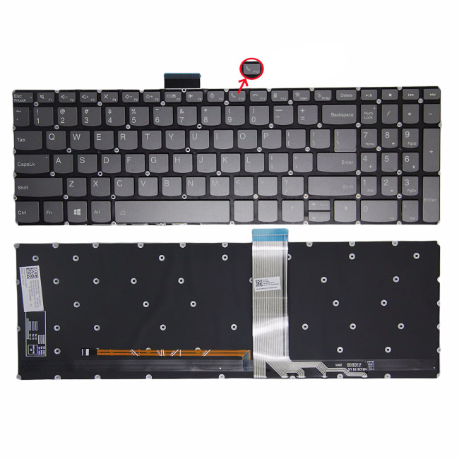 Lenovo XIAOXIN 16 IRL8 ABR8 IAH8 Slim 5 16 15P IMH gray F10 call backlit US keyboard - main product image