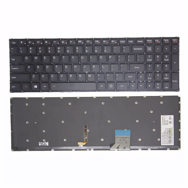 Lenovo Y50-70 Y70 U530 Y50P black backlit US keyboard - main product image