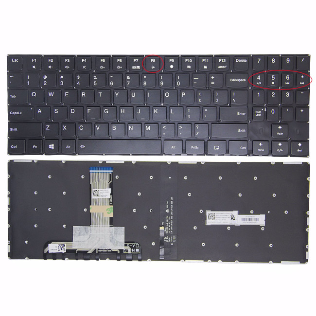 Lenovo Y530-15ICH Y540-15IRH Y540-17IRH Y7000 2018 2019 R720 Y520-15 white word backlit original US keyboard - main product image
