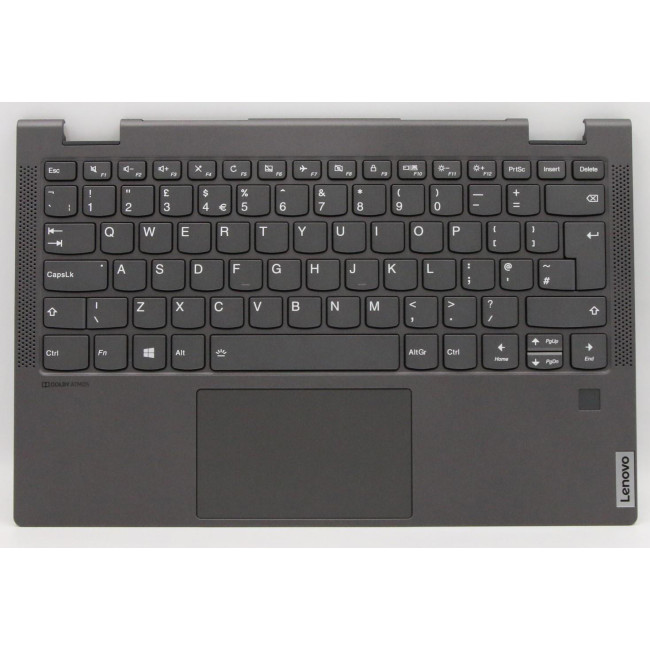 Lenovo yoga C640-13IML LTE 5CB0W43807 gray backlit UK keyboard palmrest - main product image