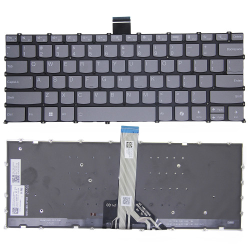 Lenovo yoga Slim 6 14IAP8 14IRP8 14APU8 14IRH8, gray backlit US keyboard AI - main product image