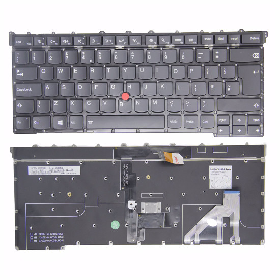 Lenovo thinkpad X1 Carbon 3th Gen 2015 backlit UK keyboard original - main product image