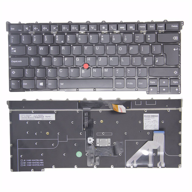 Lenovo thinkpad X1 Carbon 3th Gen 2015 backlit UK keyboard original - main product image