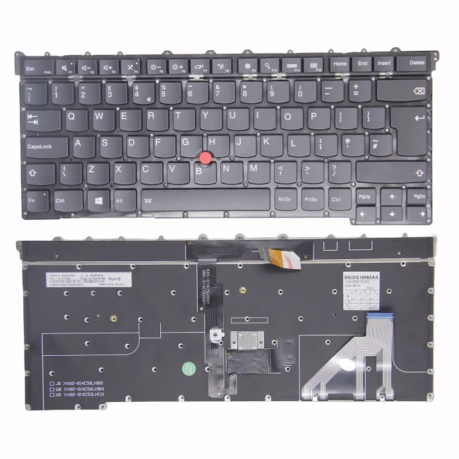 Lenovo thinkpad X1 Carbon 3th Gen 2015 backlit UK keyboard original - main product image