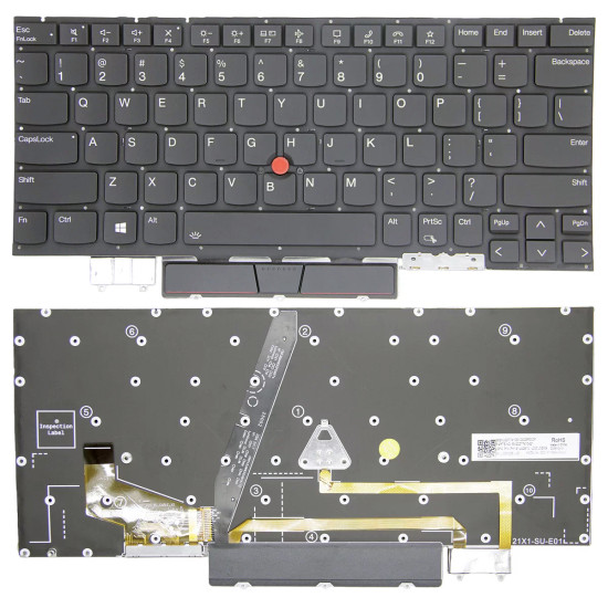 Lenovo thinkpad X1 Carbon 9th Gen 2021, backlit US keyboard high copy - main product image