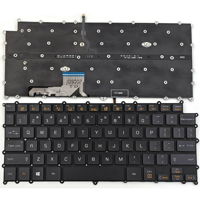 LG Gram 13Z980, 13ZD980, 13Z990, 14Z980, 14ZD980, 14Z990, 14Z90N, 14ZD90N, 14T90N, black backlit US keyboard - main product image