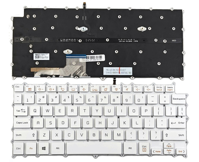 LG Gram 13Z980 13ZD980 13Z990 14Z980 14ZD980 14Z990 14Z90N 14ZD90N 14T90N white backlit US keyboard