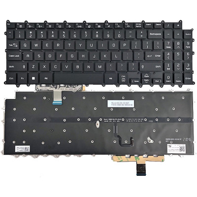 LG gram 15Z90P, 15Z95P, 16Z90P, 16Z90PF, 16Z95P, black backlit US keyboard