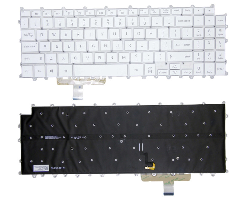 LG gram 15Z90P, 15Z95P, 16Z90P, 16Z90PF, 16Z95P, white backlit US keyboard - additional view 