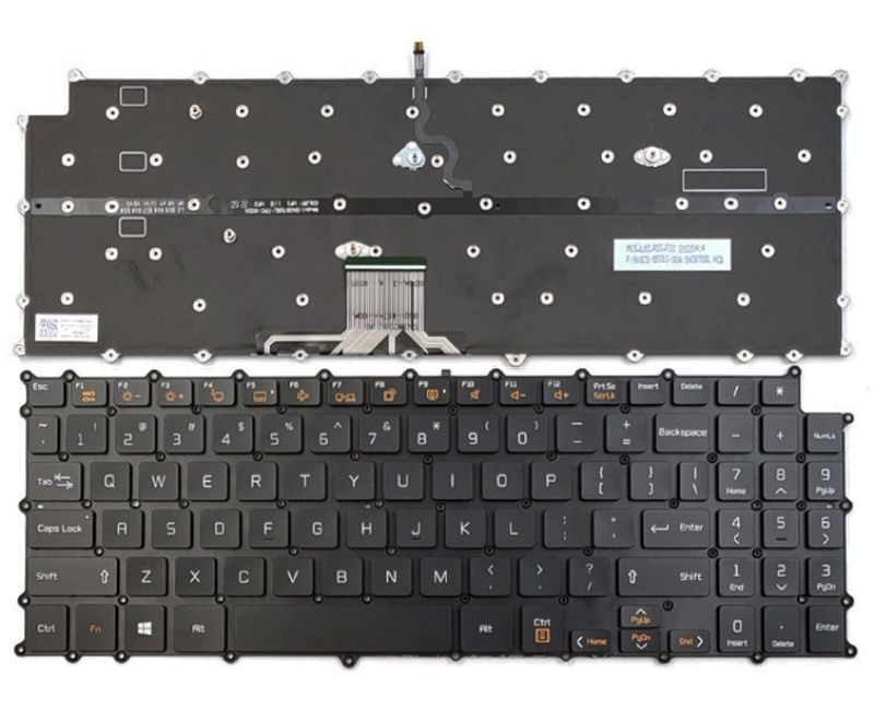 LG gram 15Z980, 15Z990, 15ZB990, 15ZD990, 15Z90N, 15Z90C, 15Z95N, 17Z990, 17ZB990, 17ZD990, 17ZB990, 17ZD990, black backlit US keyboard - additional view 