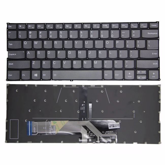 Lenovo C740-14IML, C340-14API, C340-14IML, C340-14IWL, gray backlit US keyboard high copy - main product image