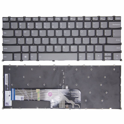 Lenovo Flex 7 14IAU7 14IRU8 F10 lock gray backlit US keyboard