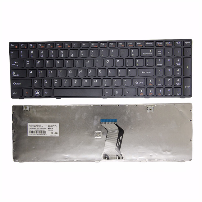 Lenovo G580 G590 Z580 Z585 G585 G780 black frame US keyboard original - main product image