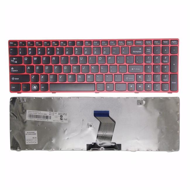 Lenovo G580 G590 Z580 Z585 G585 G780 red frame US keyboard original - main product image