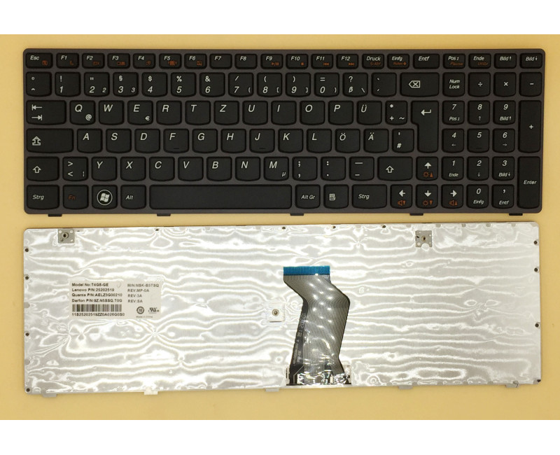 Lenovo G580 Z580A G585 Z585 B580 G780 G770 G590 Deep purple frame German DE keyboard - additional view 
