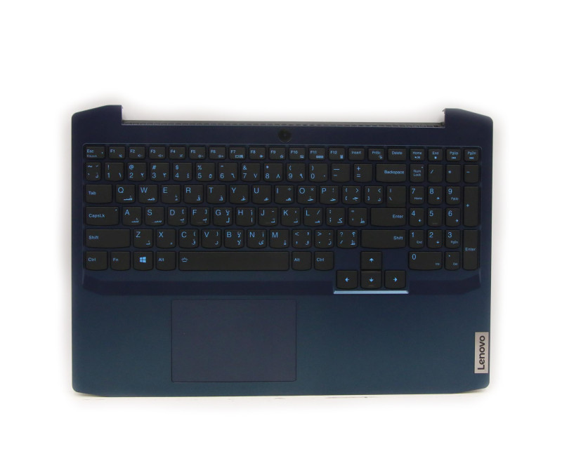 Lenovo Gaming 3-15ARH05 5CB0Z37662 Blue backlit Arabic AR keyboard palmrest - additional view 