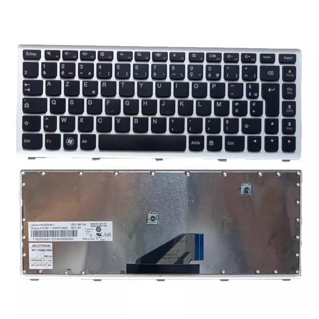 Lenovo Lenovo thinkpad IdeaPad U310 U310-ITH U310-IFI silver French FR keyboard - main product image