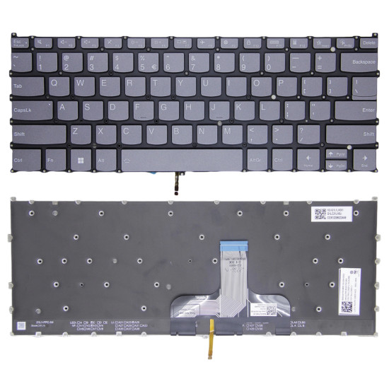 Lenovo IdeaPad 1 14ALC7 14AMN7 14IAU7 14IGL7, gray backlit US keyboard - main product image