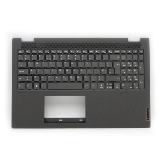 Lenovo IdeaPad 5-15IIL05 5-15ARE05 gray fingerprint hole backlit UK keyboard palmrest - main product image
