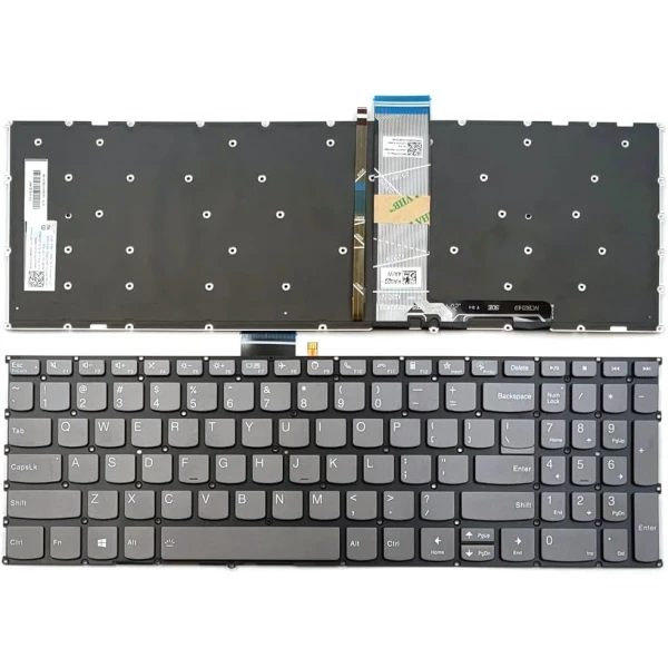 Lenovo IdeaPad 5-15iil05 5-15are05 5-15itl05 5-15alc05 F10 call gray backlit US keyboard - main product image