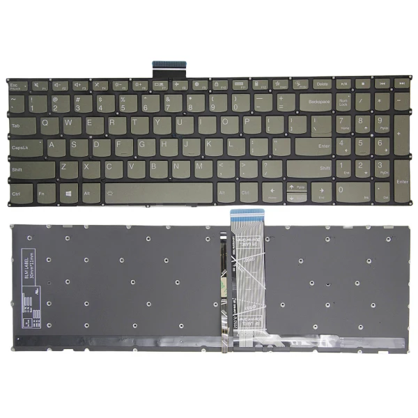 Lenovo IdeaPad 5-15iil05 5-15are05 5-15itl05 5-15alc05 F10 lock green backlit US keyboard - main product image