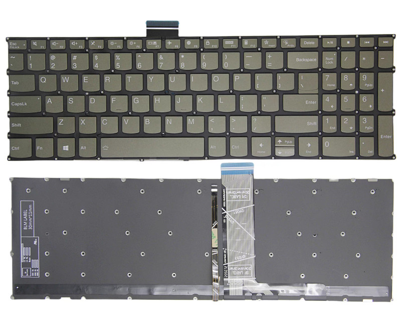 Lenovo IdeaPad 5-15iil05 5-15are05 5-15itl05 5-15alc05 F10 lock green backlit US keyboard