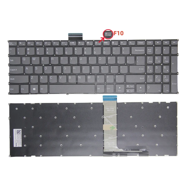 Lenovo yoga 7-15ITL5, yoga Creator 7-15IMH05, yoga 7 16IAP7, yoga 7 16IAH7, yoga 7 16IRL8, yoga 7 16ARP8, gray F10 lock US keyboard - main product image