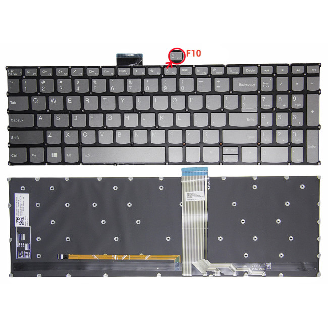 Lenovo IdeaPad 5 2-in-1 16AHP9, yoga 7 2-in-1 16AHP9, gray backlit F10 lock US keyboard - main product image