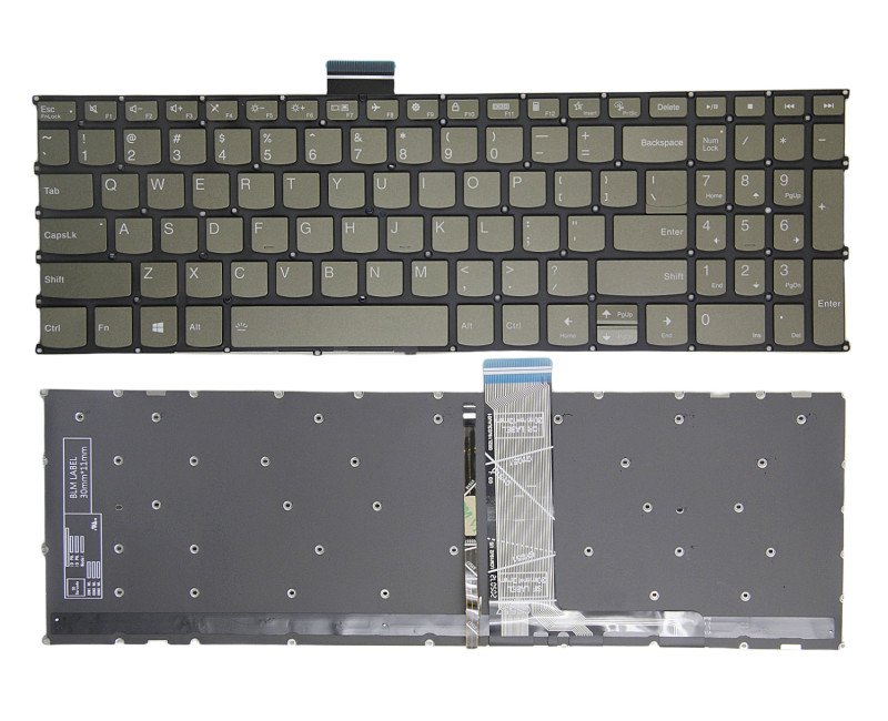 Lenovo IdeaPad Flex 5-16IAU7 5-16ALC7 5-16ABR8 5-16IRU8, green backlit US keyboard - additional view 