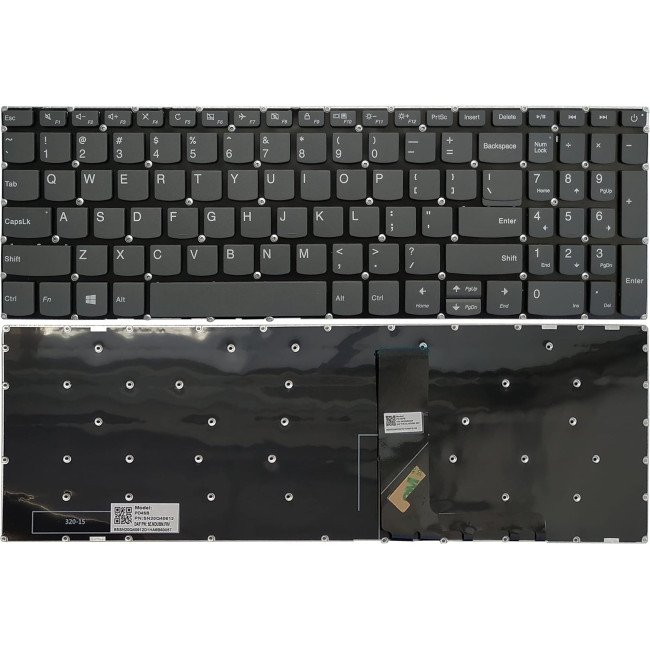 Lenovo IdeaPad 320-15ABR 320-15AST 320-15IAP 320-15IKB 320-15ISK Power US keyboard gray - main product image