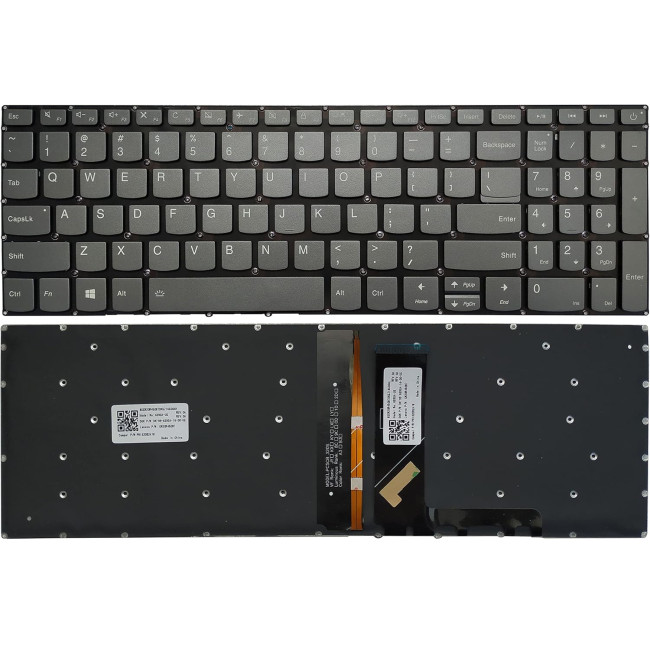 Lenovo IdeaPad 320-15ABR 320-15AST 320-15IAP 320-15IKB 320-15ISK power backlit US keyboard gray - main product image