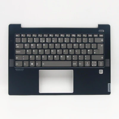 Lenovo Ideapad S540-14API Teclado blue fingerprint hole backlit UK keyboard palmrest