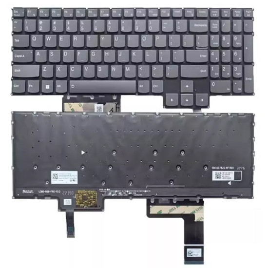 Lenovo Legion Slim 5 16IRH8, Legion Slim 5 16APH8, Legion Slim 5 16AHP9, Legion Slim 5 16AHP9, gray RGB backlit US keyboard - main product image
