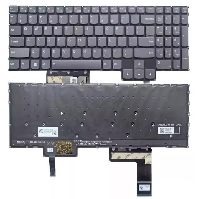 Lenovo LOQ 15AHP9, 15ARP9, 15IAX9, 15IAX9E, 15IAX9I, 15IRX9, GeekPro G5000 2024, gray RGB backlit US keyboard - main product image