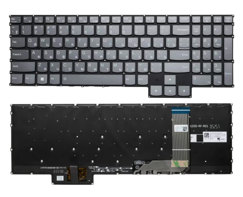 Lenovo LOQ 15IRH8 15APH8 16IRH8 16APH8 gray RGB backlit Russian RU keyboard