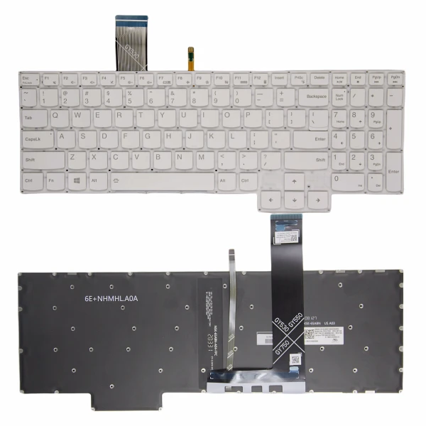Lenovo Gaming 3-15IMH05 3-15IMH05D 3-15ARH05 white backlit US keyboard - main product image